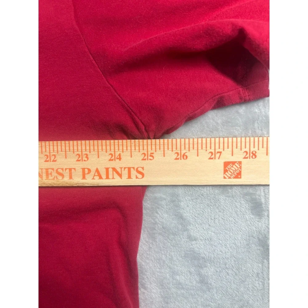 New True Religion T Shirt Mens Large Graphic Red Short Sleeve